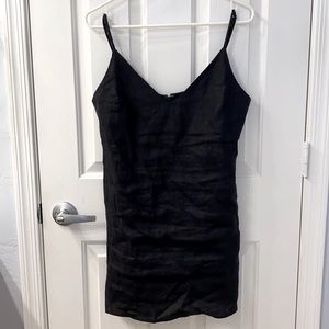 Reformation Black Linen Dress